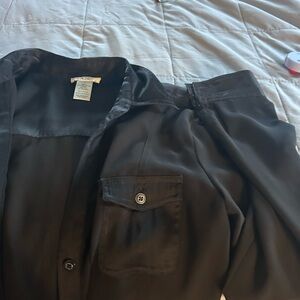 Elegant Black Sheer Women's blouse